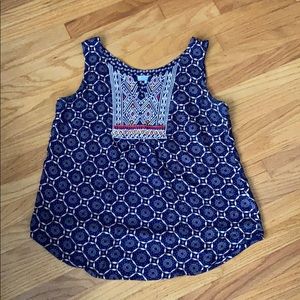 Embroidered tank top